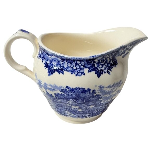 English Village Salem China Co Sugar Bowl With Lid & Creamer Set England Vintage - Picture 14 of 16